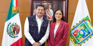 Presidenta de Morena se reúne con Armenta en Puebla