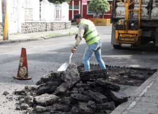 Puebla capital realiza bacheo en colonia El Carmen