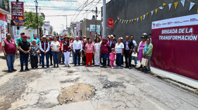Rehabilitan calle 3 Norte y Deportivo Olmeca en San Pedro Cholula