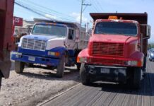 Camioneros de CMIT protestan por supuesta exclusión del Mega Bachetón