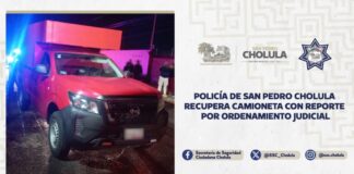 SSC Cholula recupera camioneta con reporte por ordenamiento judicial