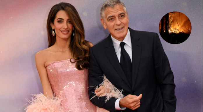 George y Amal Clooney evacúan su casa por incendios en Francia