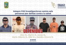 FGE integra investigaciones contra seis personas por posesión de drogas