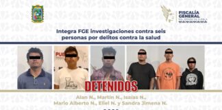 FGE integra investigaciones contra seis personas por posesión de drogas