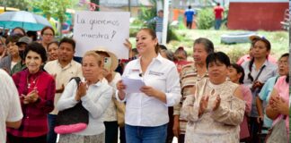 Laura Artemisa destaca participación vecinal para barda en panteón de Xilita