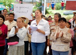 Laura Artemisa destaca participación vecinal para barda en panteón de Xilita