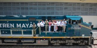 Sheinbaum anuncia las primeras 12 locomotoras del Tren Maya de carga