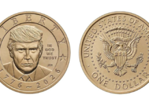 EU presenta moneda de un dólar con el rostro de Donald Trump