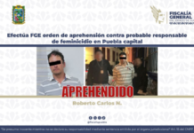 FGE Puebla aprehende a hombre señalado por feminicidio