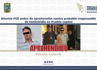 FGE Puebla aprehende a hombre señalado por feminicidio