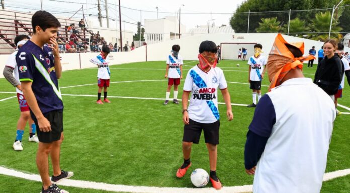 San Pedro Cholula realiza práctica de fútbol con Topos FC