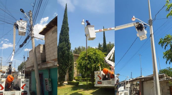 San Pedro Cholula realiza más de 140 acciones de alumbrado público