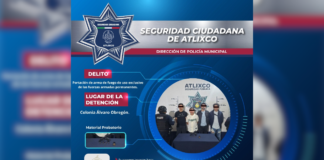 Detienen a cuatro sujetos en Atlixco con arma de uso exclusivo