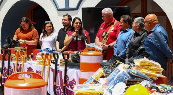 Tonantzin Fernández entrega equipamiento a Brigada Pluvial