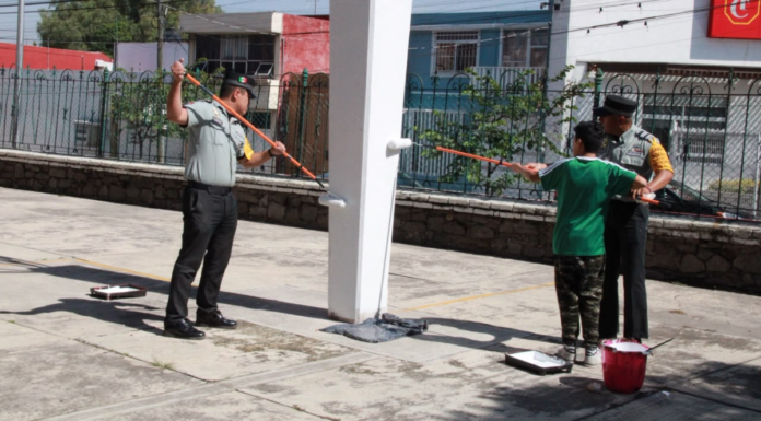 GN realiza jornada de labor social en primaria de Puebla