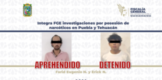 FGE investiga posesión de narcóticos en Puebla y Tehuacán