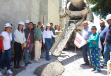 Bety Sánchez arranca obra de pavimentación en La Guadalupana