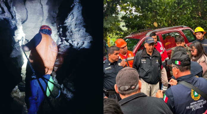Confirman primer fallecido tras emergencia en gruta de Cuetzalan