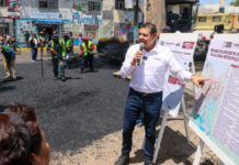 Avenida 105 Poniente registra 44% de avance en su rehabilitación