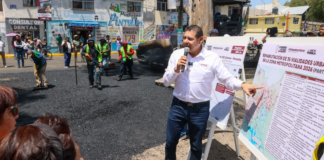 Avenida 105 Poniente registra 44% de avance en su rehabilitación