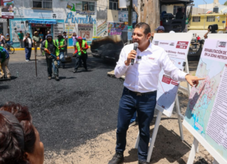 Avenida 105 Poniente registra 44% de avance en su rehabilitación