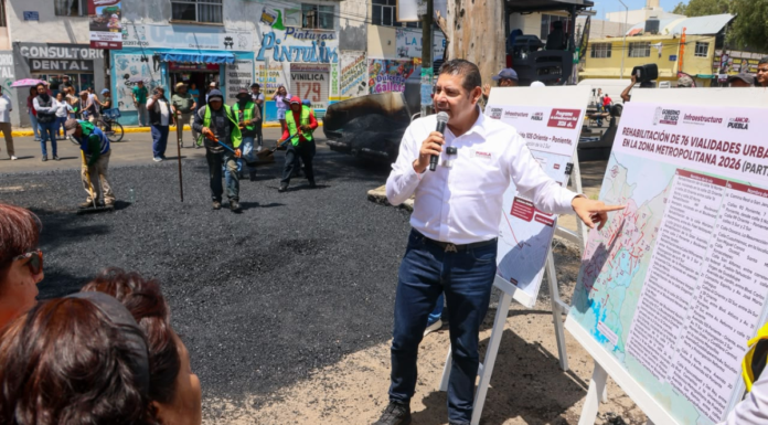 Avenida 105 Poniente registra 44% de avance en su rehabilitación