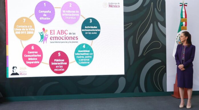 Sheinbaum lanza “ABC de las emociones” para atender salud mental de estudiantes