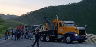 Rapiñan aguacates tras accidente de tráiler en la Puebla-Orizaba