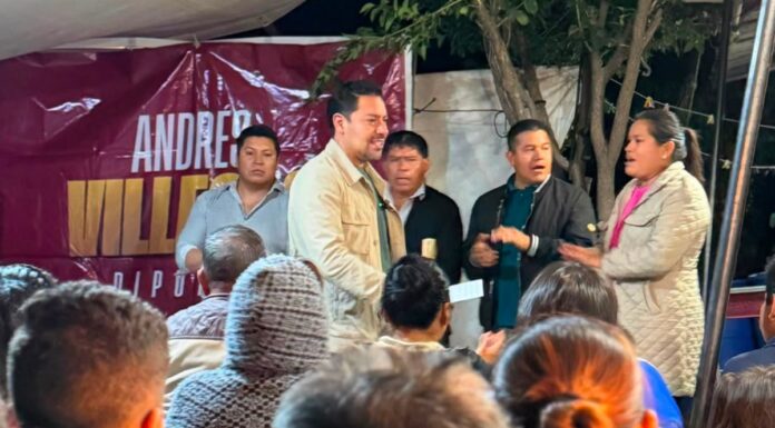 Andrés Villegas realiza asamblea informativa en San Mateo Tlaixpan