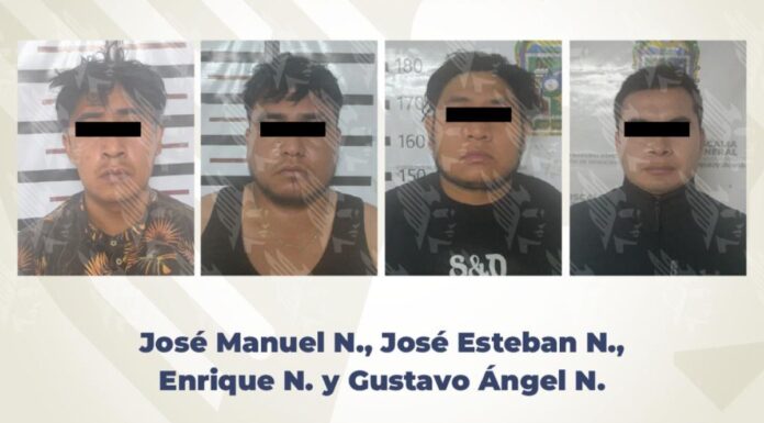 Capturan a cuatro presuntos homicidas en Puebla capital