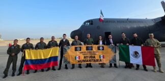 México envía primeras 19 toneladas de ayuda humanitaria a Colombia