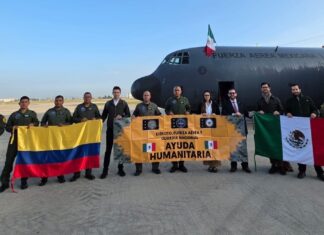 México envía primeras 19 toneladas de ayuda humanitaria a Colombia