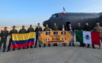 México envía primeras 19 toneladas de ayuda humanitaria a Colombia