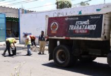 Pepe Chedraui mantiene bacheo en Barrio de San Miguel