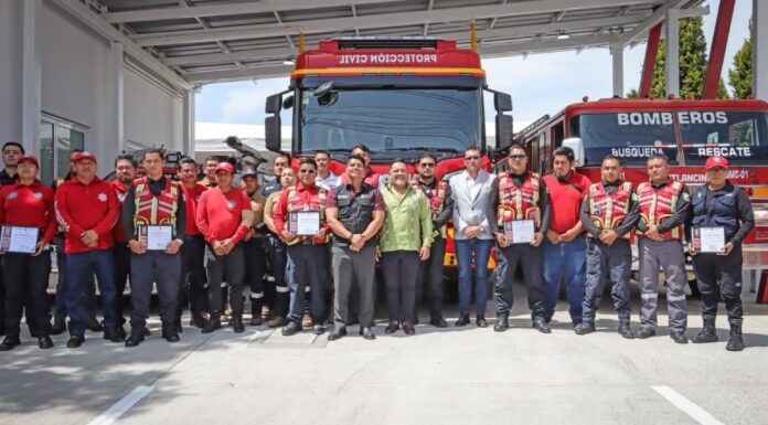 Omar Muñoz inaugura primera Estación de Bomberos en Cuautlancingo