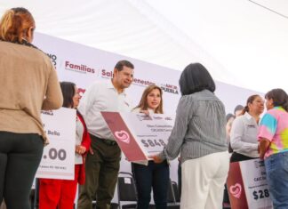 Armenta entrega apoyos de obra comunitaria para CAIC y CECADE