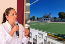 Construyen cancha en Quecholac con Obra Comunitaria: Laura Artemisa