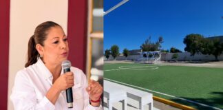 Construyen cancha en Quecholac con Obra Comunitaria: Laura Artemisa