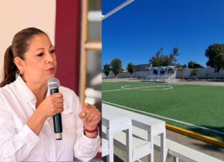 Construyen cancha en Quecholac con Obra Comunitaria: Laura Artemisa