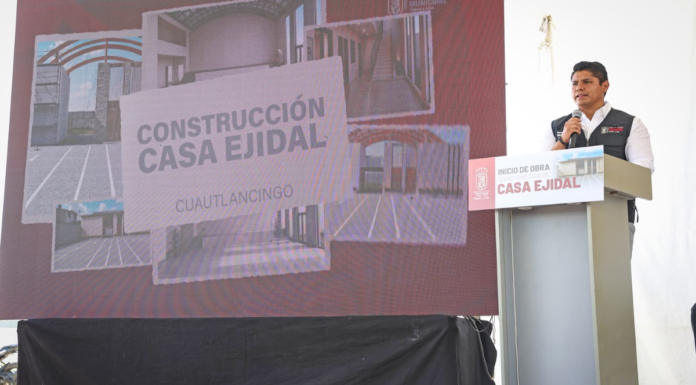 Inicia construcción de nueva Casa Ejidal en Cuautlancingo
