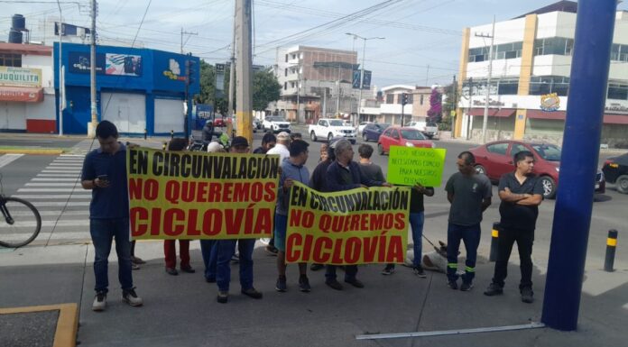 Protestan contra ciclovía en avenida Circunvalación