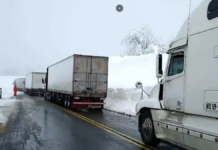 Nevadas afectan transporte carretero entre Chile y Argentina