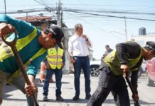 Pepe Chedraui supervisa bacheo en Xochimehuacan