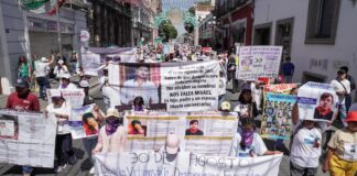 Marchan en Puebla por Día de las Víctimas de Desapariciones Forzadas