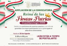 Cuautlancingo amplía plazo de convocatoria para Reina de Fiestas Patrias