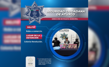 SSC Atlixco detiene a mujer por robo en supermercado