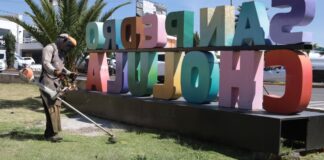 DIF San Pedro Cholula realiza faena comunitaria en corredor de San Miguelito