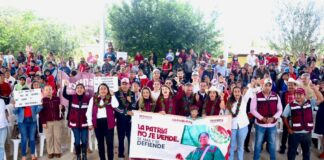 Morenistas encabezados por Bety Sánchez defienden soberanía nacional en Zacatlán