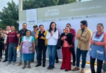 Ariadna Ayala inaugura segunda etapa de calle en Ocotepec