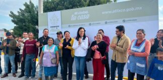 Ariadna Ayala inaugura segunda etapa de calle en Ocotepec